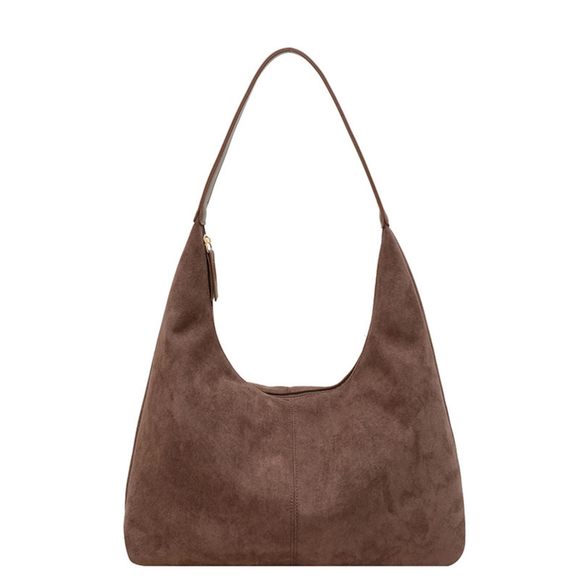 Suede Tote Bag Fall Winter Vintage Casual Handbag Pu Strap Interior ^-^ - Picture 1 of 6